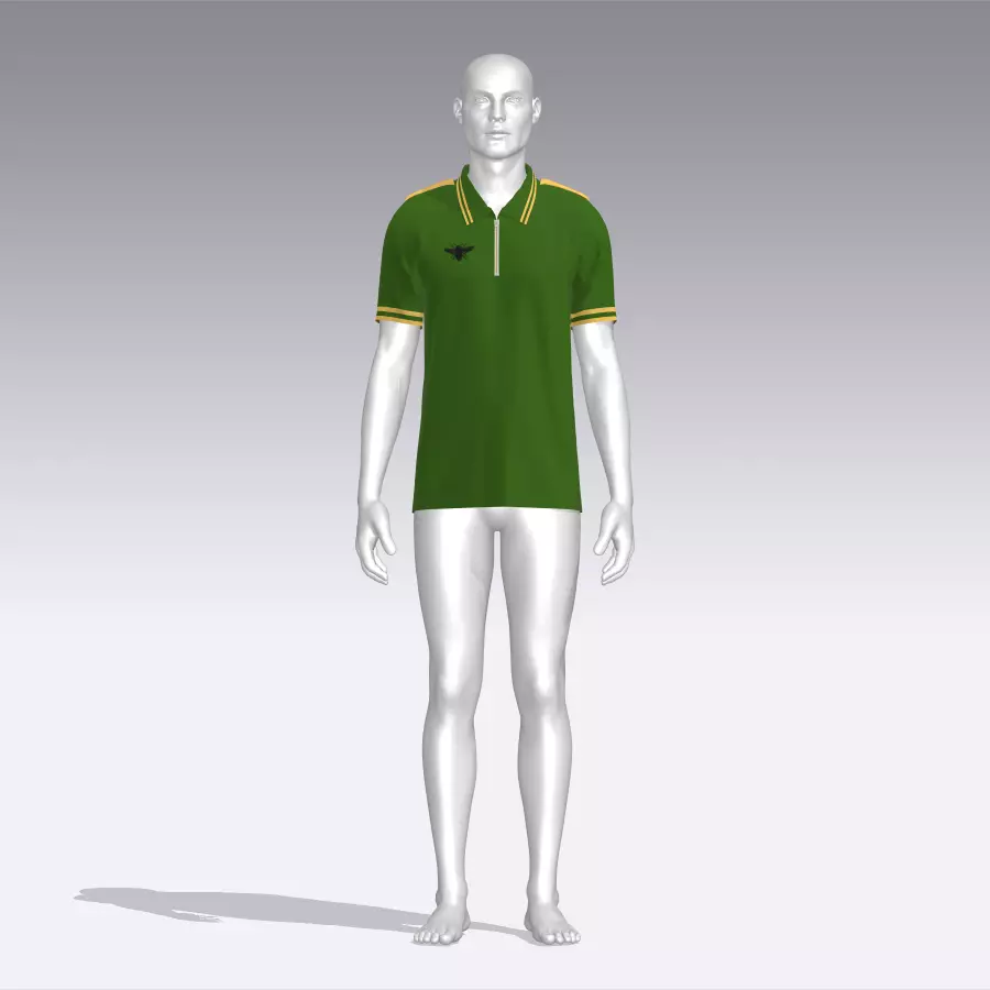 T-shirt mannequin wearing polo shirt Low-poly 3D model_0