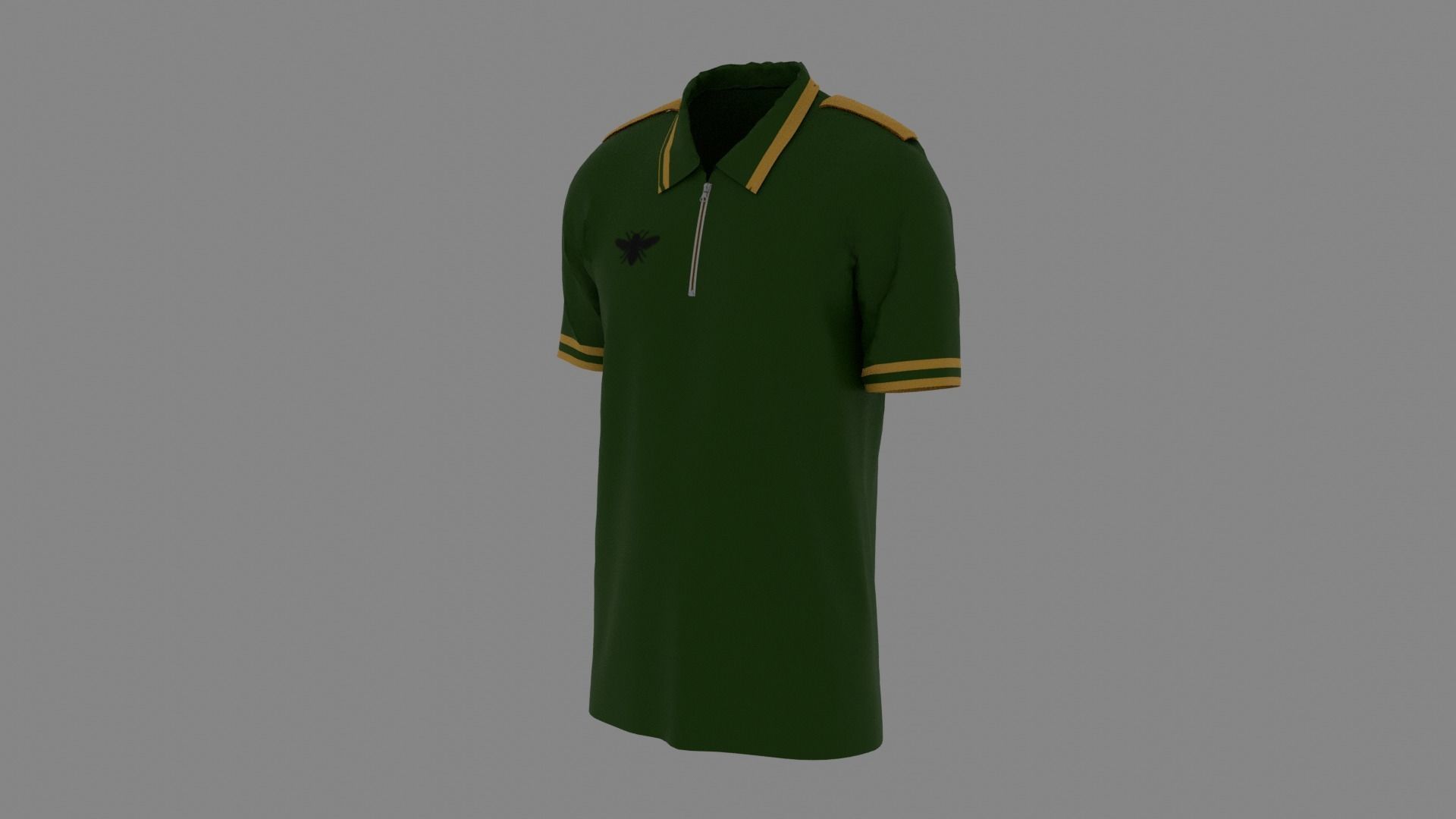 T-shirt mannequin wearing polo shirt Low-poly 3D model_2