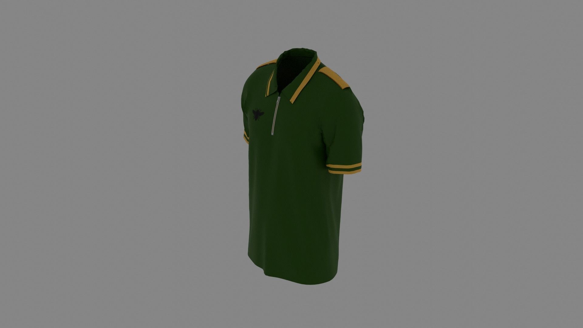 T-shirt mannequin wearing polo shirt Low-poly 3D model_5
