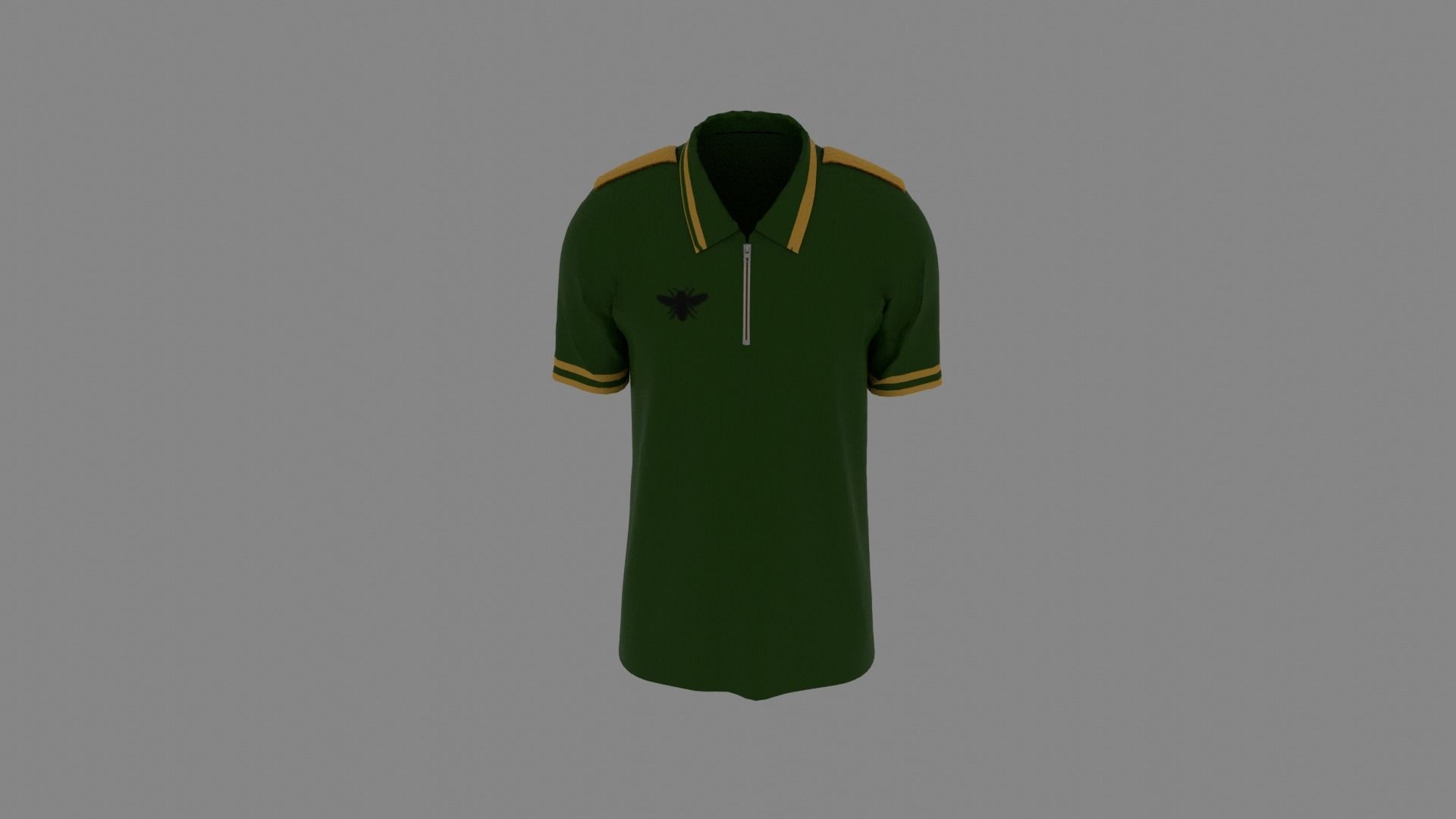 T-shirt mannequin wearing polo shirt Low-poly 3D model_4