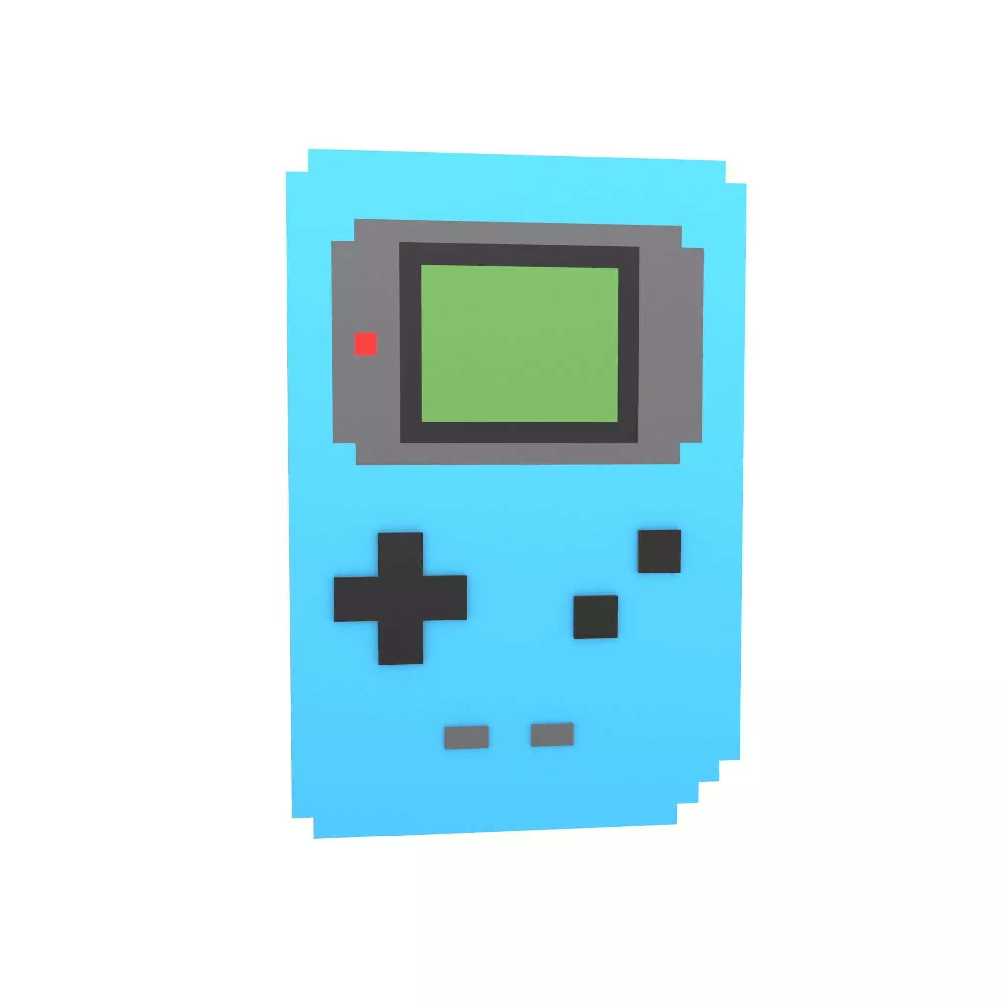 Pixel Gameboy v2 004 Low-poly 3D model_0