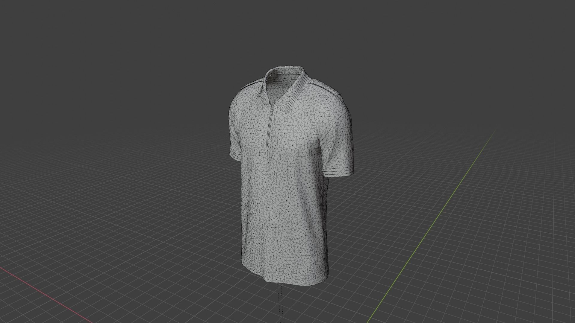 T-shirt mannequin wearing polo shirt Low-poly 3D model_9