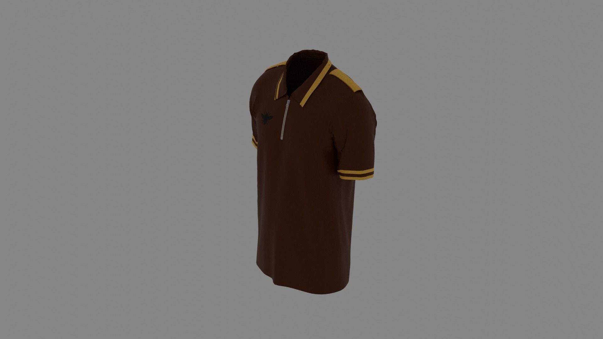 T-shirt mannequin wearing polo shirt Low-poly 3D model_5