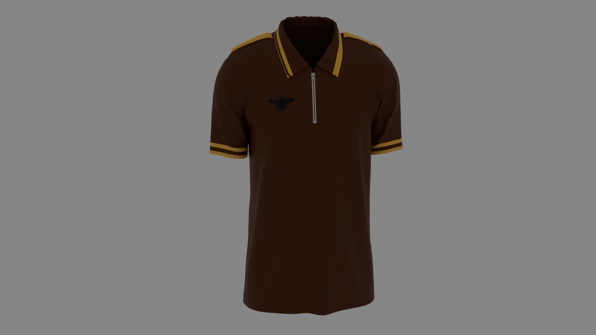 T-shirt mannequin wearing polo shirt Low-poly 3D model_7