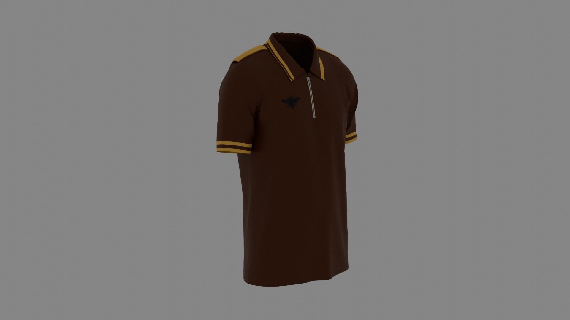 T-shirt mannequin wearing polo shirt Low-poly 3D model_3