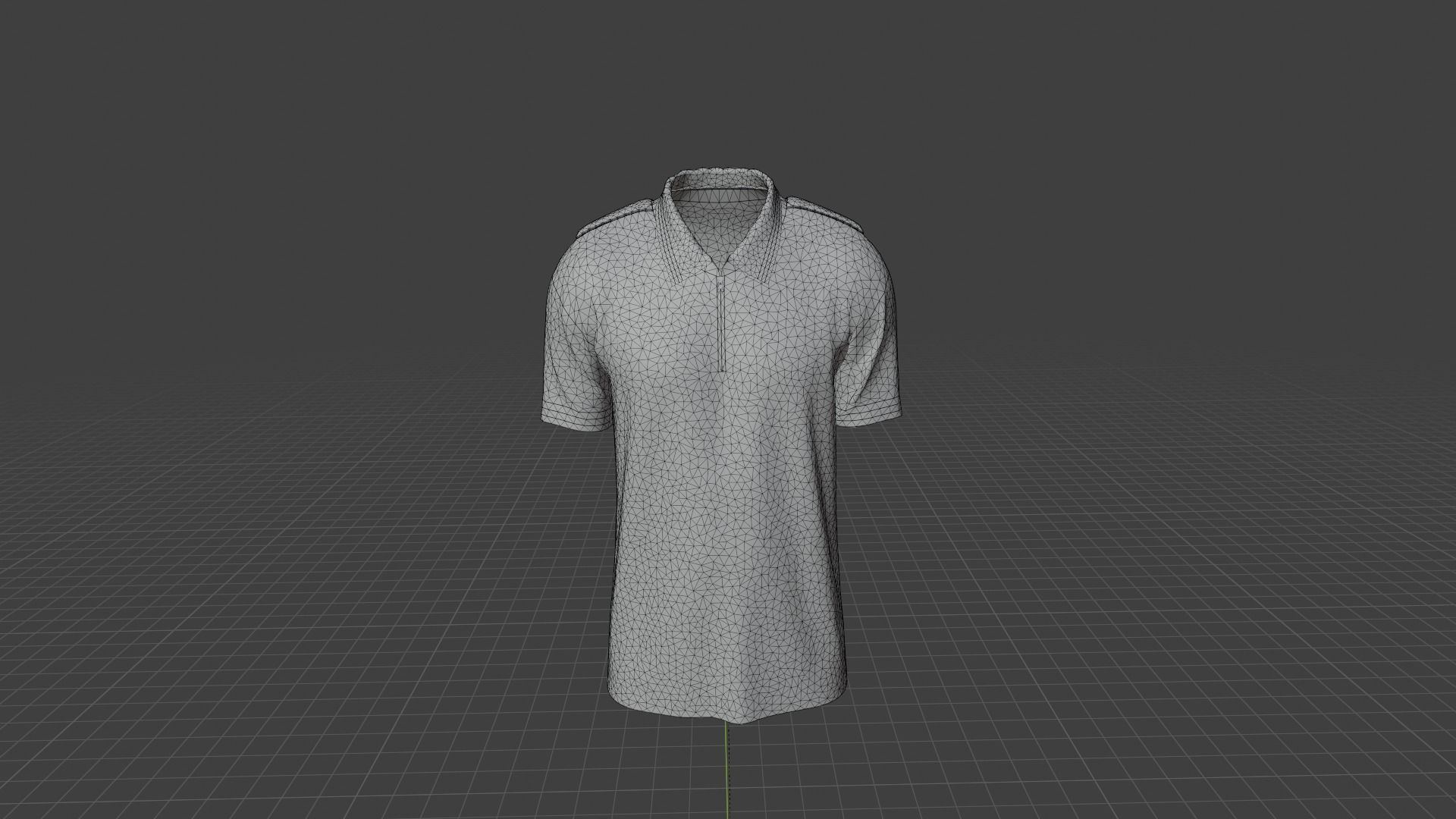 T-shirt mannequin wearing polo shirt Low-poly 3D model_8