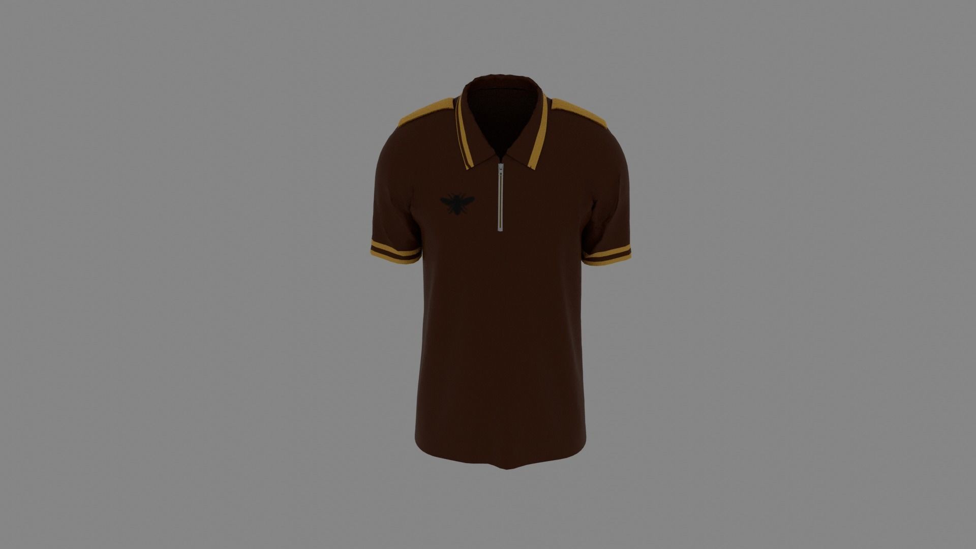 T-shirt mannequin wearing polo shirt Low-poly 3D model_4