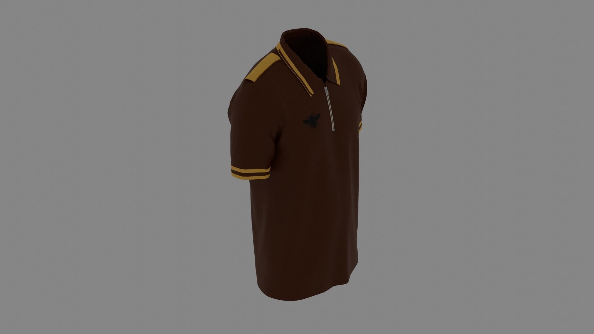 T-shirt mannequin wearing polo shirt Low-poly 3D model_6