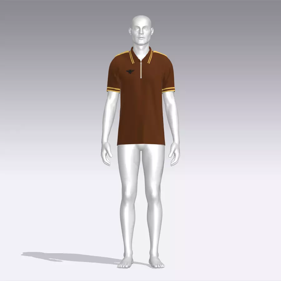 T-shirt mannequin wearing polo shirt Low-poly 3D model_0