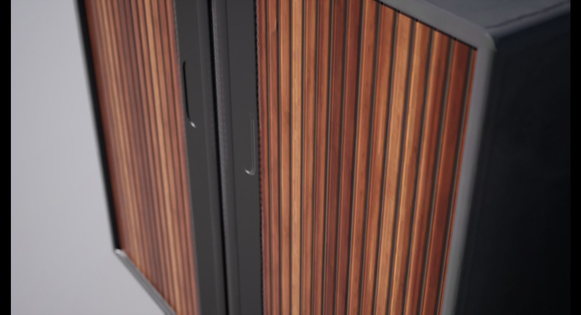 Cabinet wooden with doors and drawers Low-poly 3D model_7