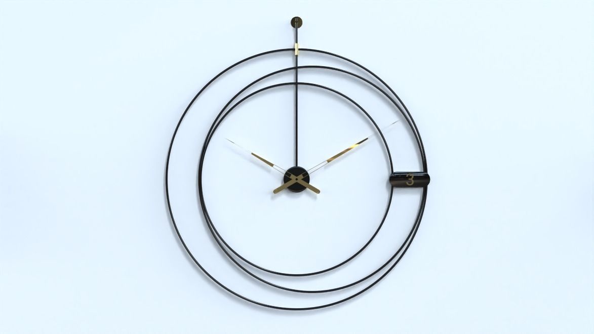wall clock home decoration set -  14 pcs 3D model_13