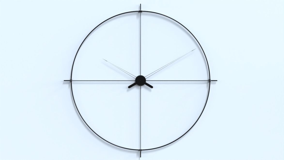 wall clock home decoration set -  14 pcs 3D model_6