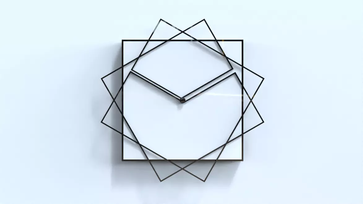 wall clock home decoration set -  14 pcs 3D model_0