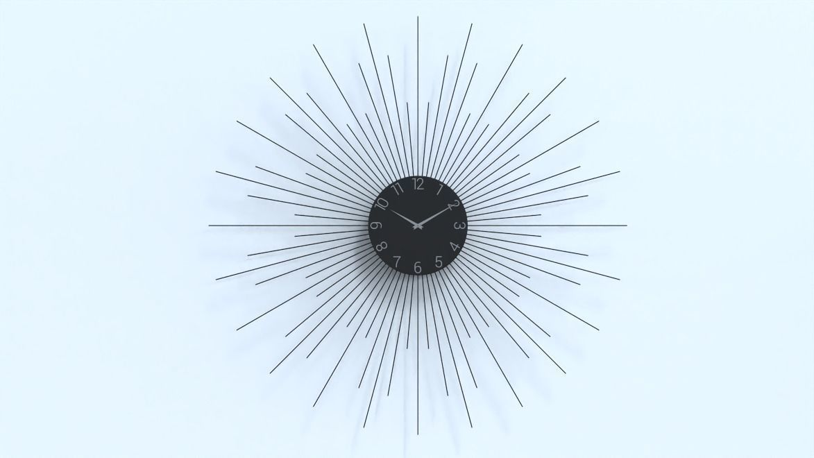 wall clock home decoration set -  14 pcs 3D model_5