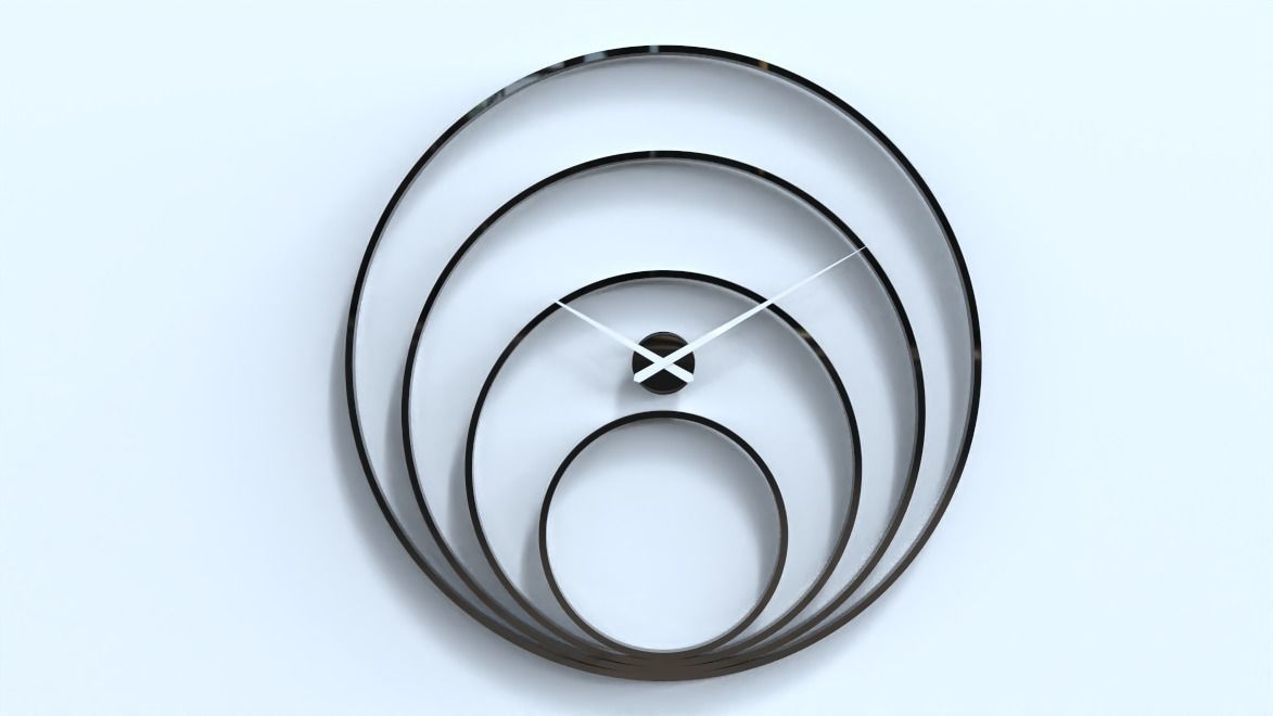 wall clock home decoration set -  14 pcs 3D model_10