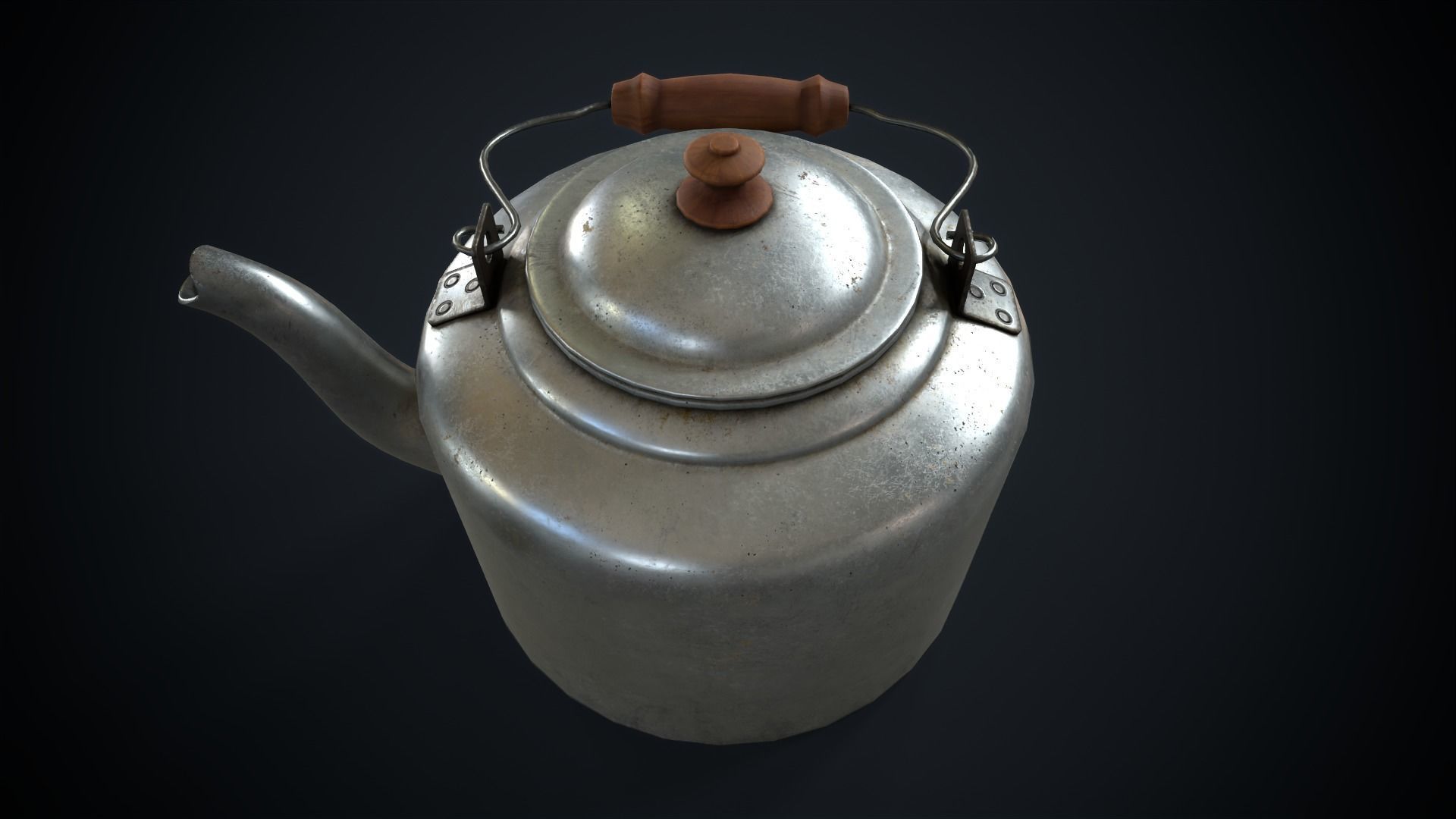 Electric stove and utensils set Low-poly 3D model_16