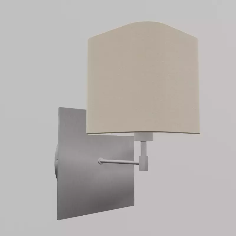 Wall Mounted Lamp Sconce Brushed Metal 3D model_0