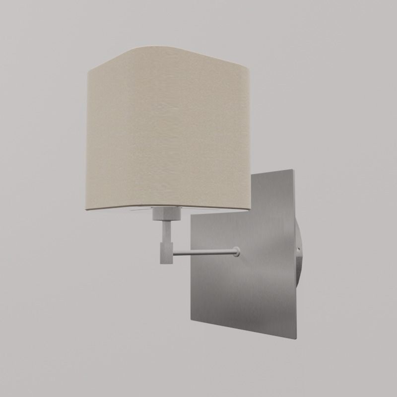 Wall Mounted Lamp Sconce Brushed Metal 3D model_1