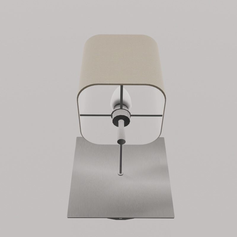 Wall Mounted Lamp Sconce Brushed Metal 3D model_3