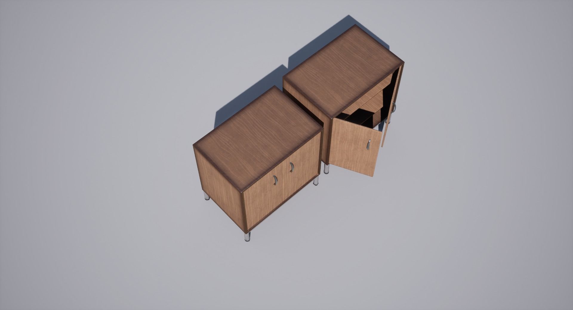 Cabinet Low-poly 3D model_14