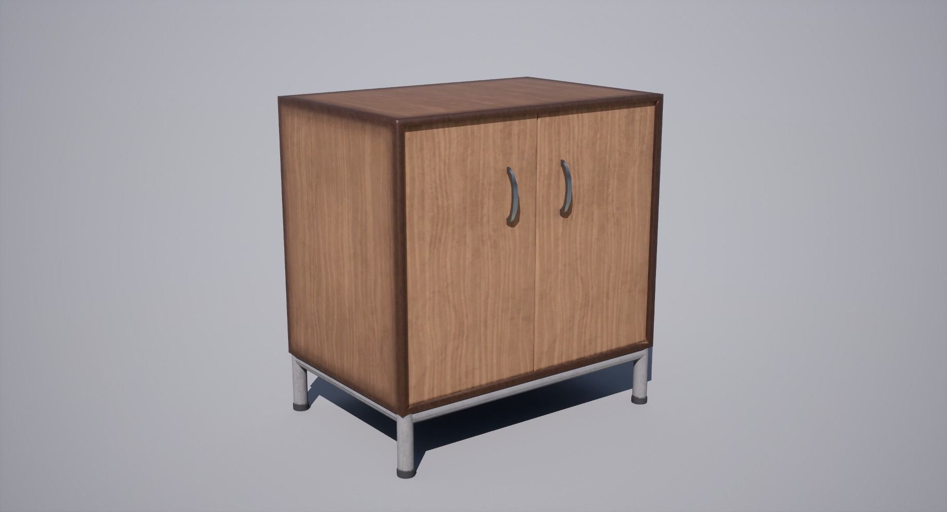 Cabinet Low-poly 3D model_5
