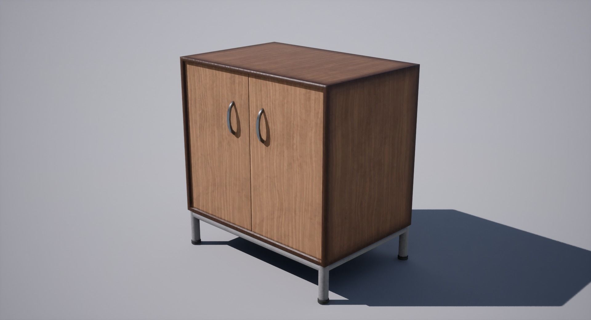 Cabinet Low-poly 3D model_6
