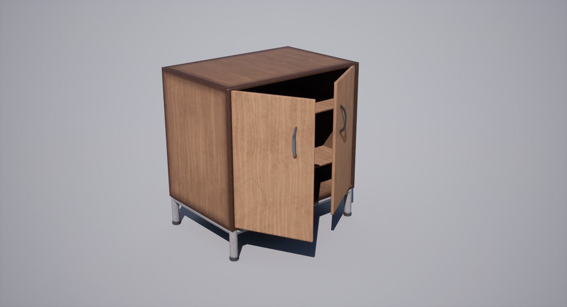 Cabinet Low-poly 3D model_3