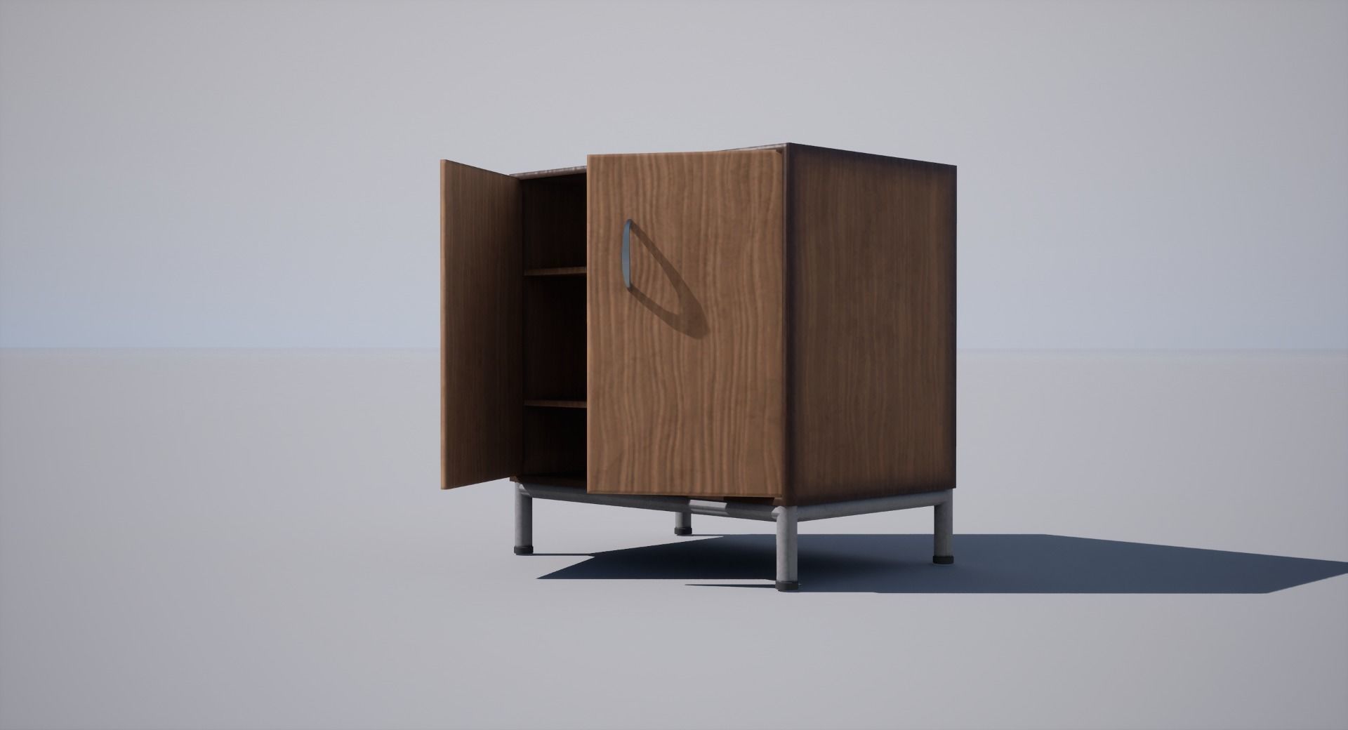 Cabinet Low-poly 3D model_10