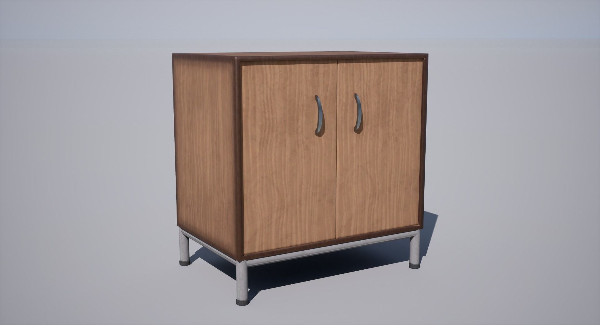 Cabinet Low-poly 3D model_2