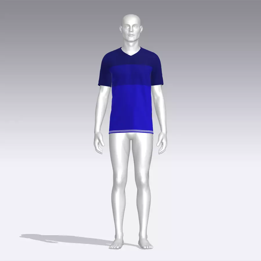 T-shirt male mannequin wearing shirt Low-poly 3D model_0