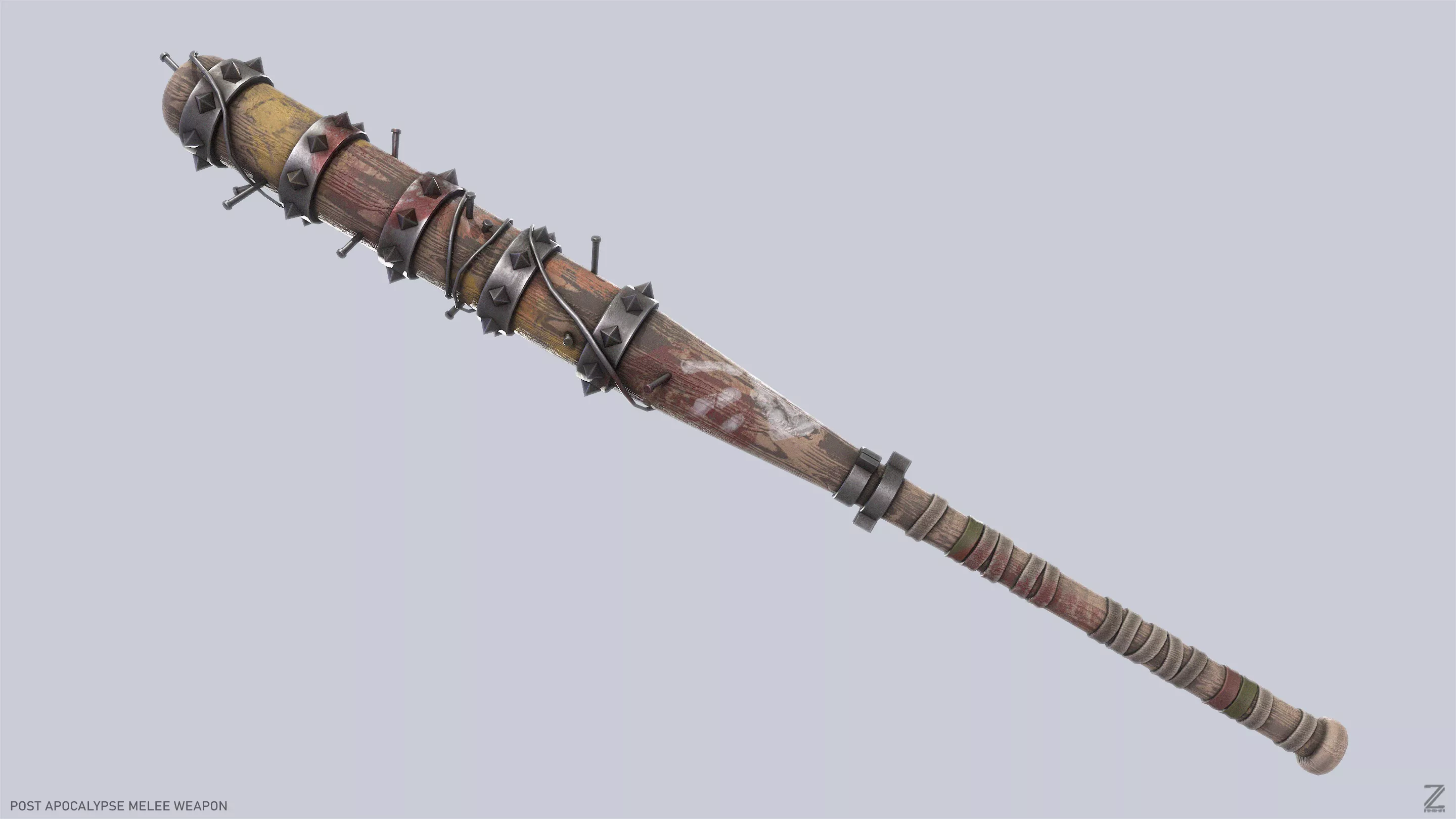 Post apocalypse melee weapon Low-poly 3D model