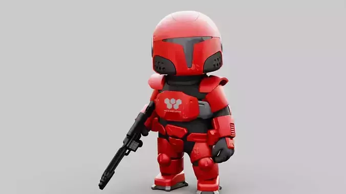 TOON  IMPERIAL  TROOPER RIGGED 3D model