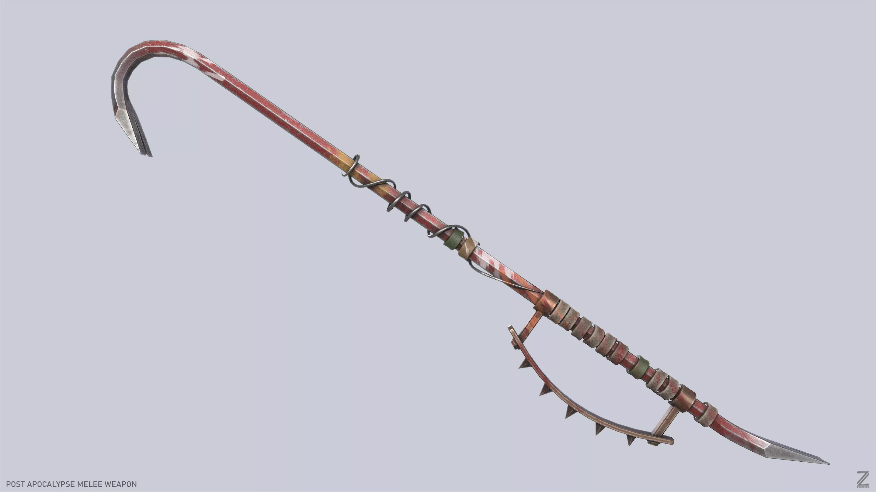 Post apocalypse melee weapon Low-poly 3D model