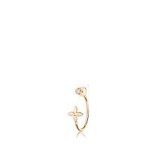 YD256 rose gold plated hoop earring 3D print model_3