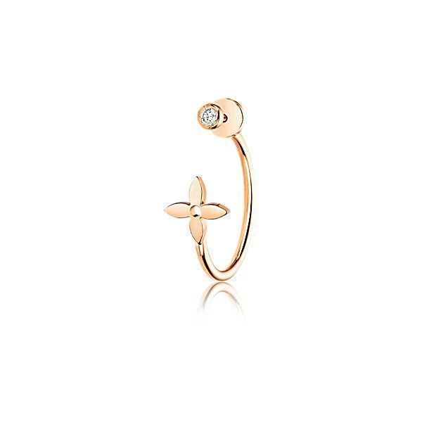 YD256 rose gold plated hoop earring 3D print model_6