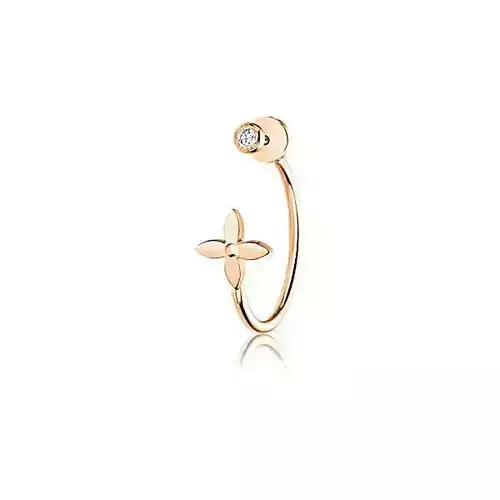 YD256 rose gold plated hoop earring