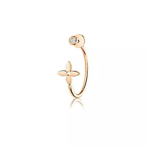 YD256 rose gold plated hoop earring 3D print model_0