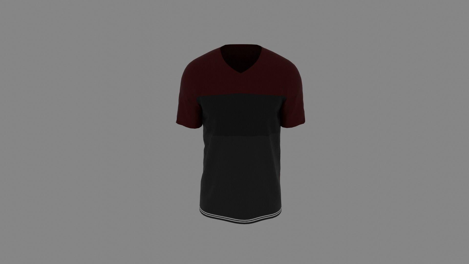 T-shirt mannequin Low-poly 3D model_4