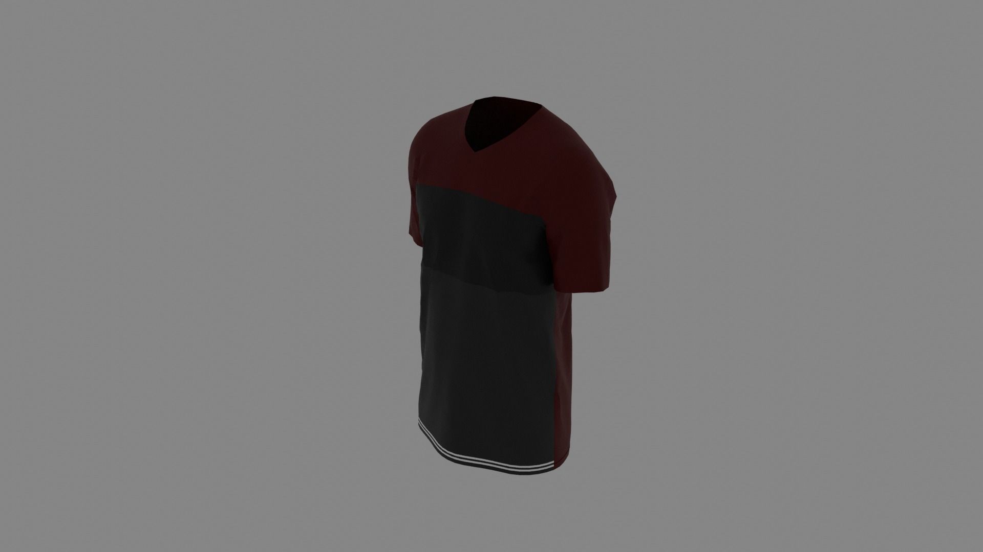 T-shirt mannequin Low-poly 3D model_5