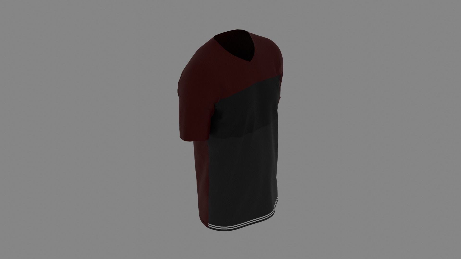 T-shirt mannequin Low-poly 3D model_6