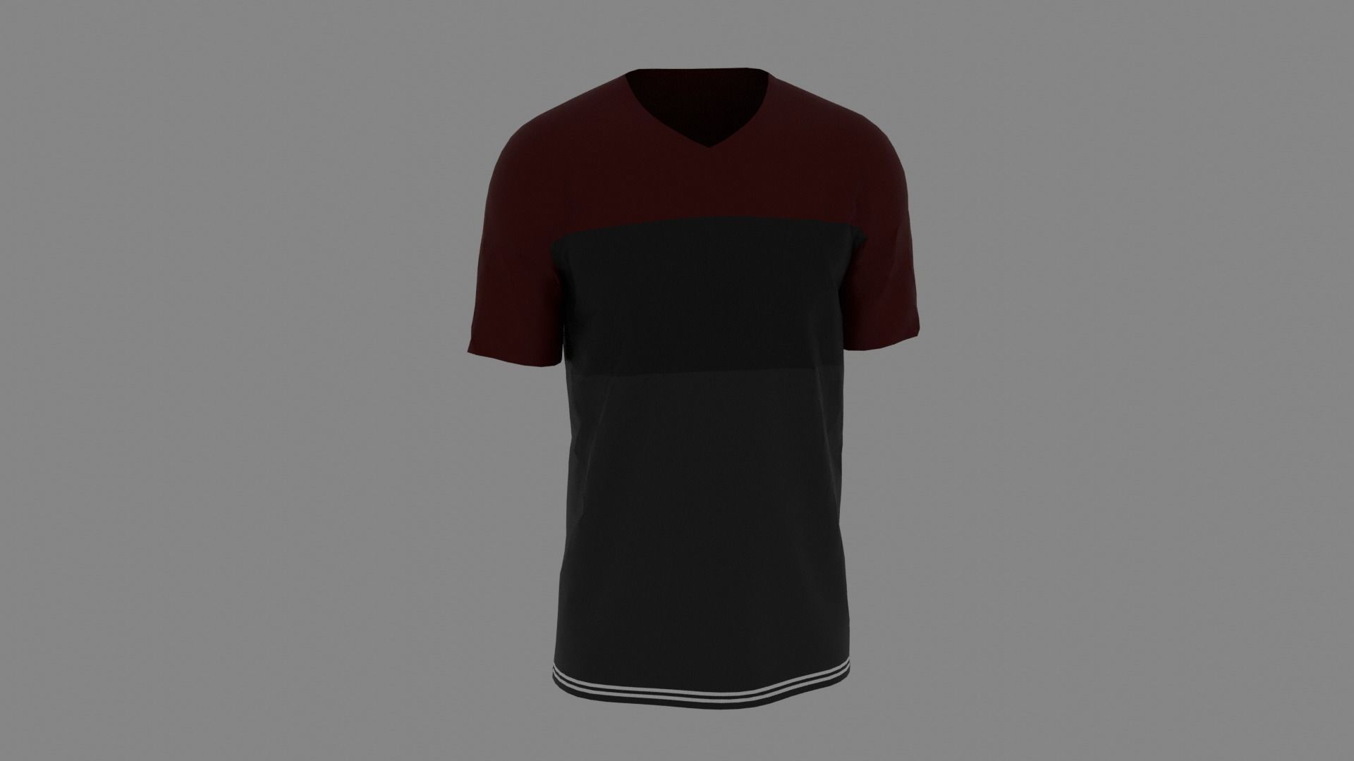 T-shirt mannequin Low-poly 3D model_7