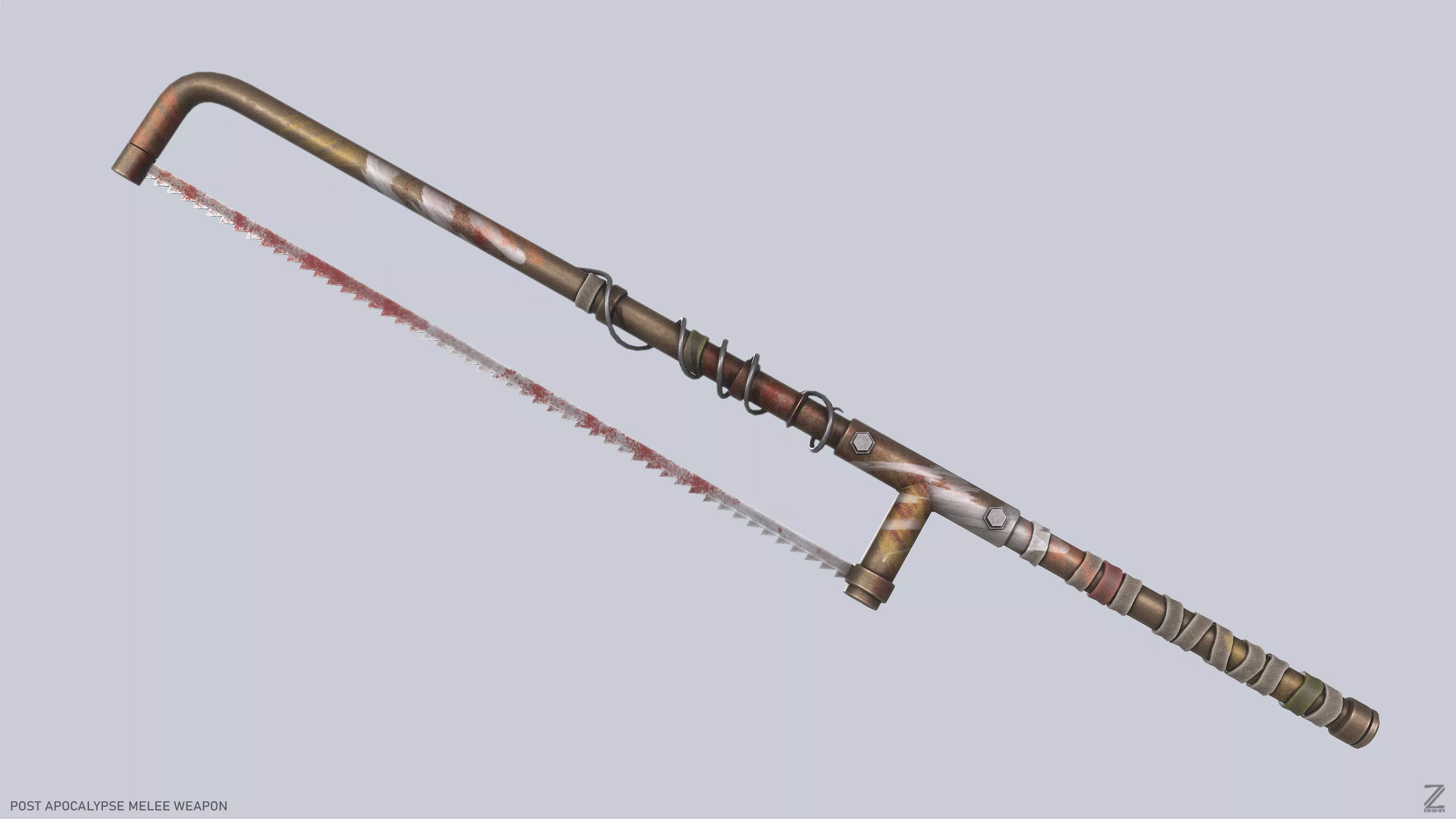 Post apocalypse melee weapon Low-poly 3D model