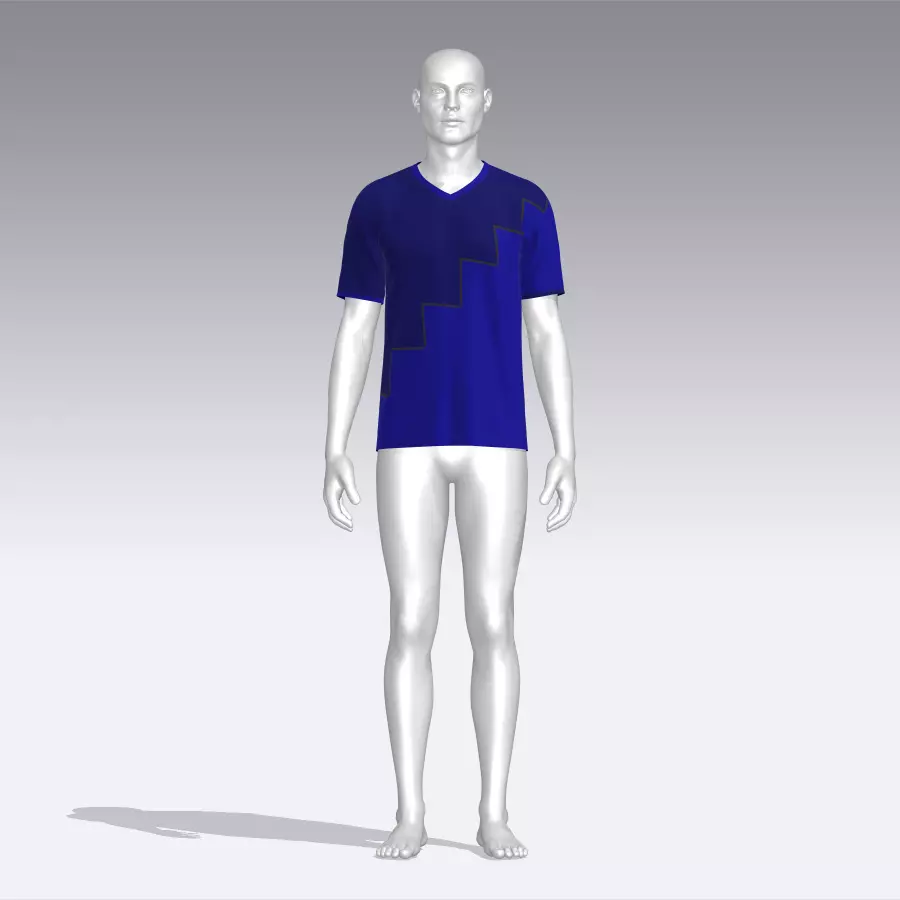 T-shirt mannequin wearing shirt Low-poly 3D model_0