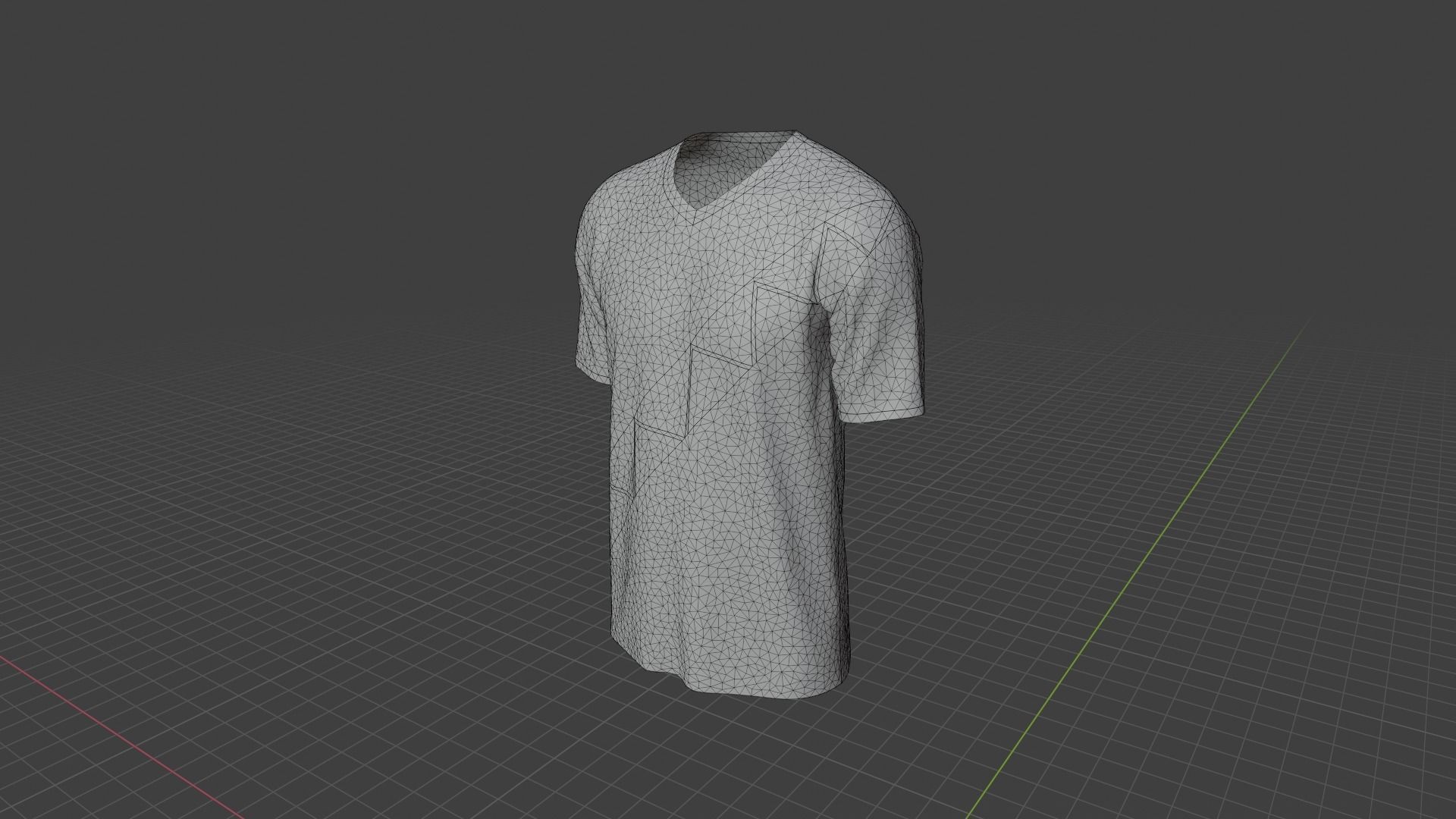 T-shirt mannequin wearing shirt Low-poly 3D model_9