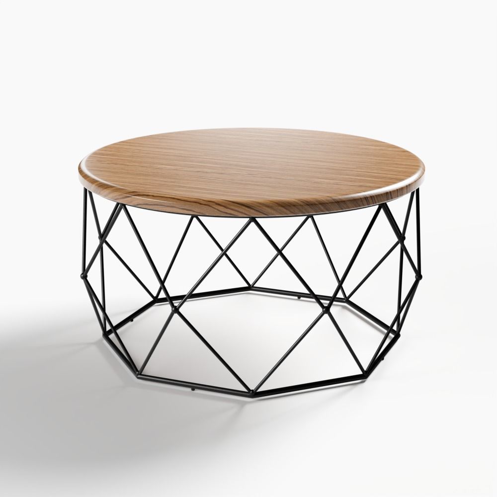 Coffee Table Low-poly 3D model_1