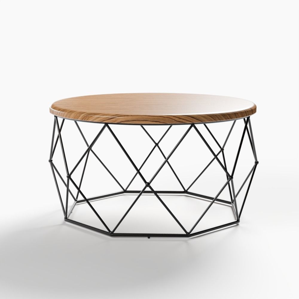 Coffee Table Low-poly 3D model_2