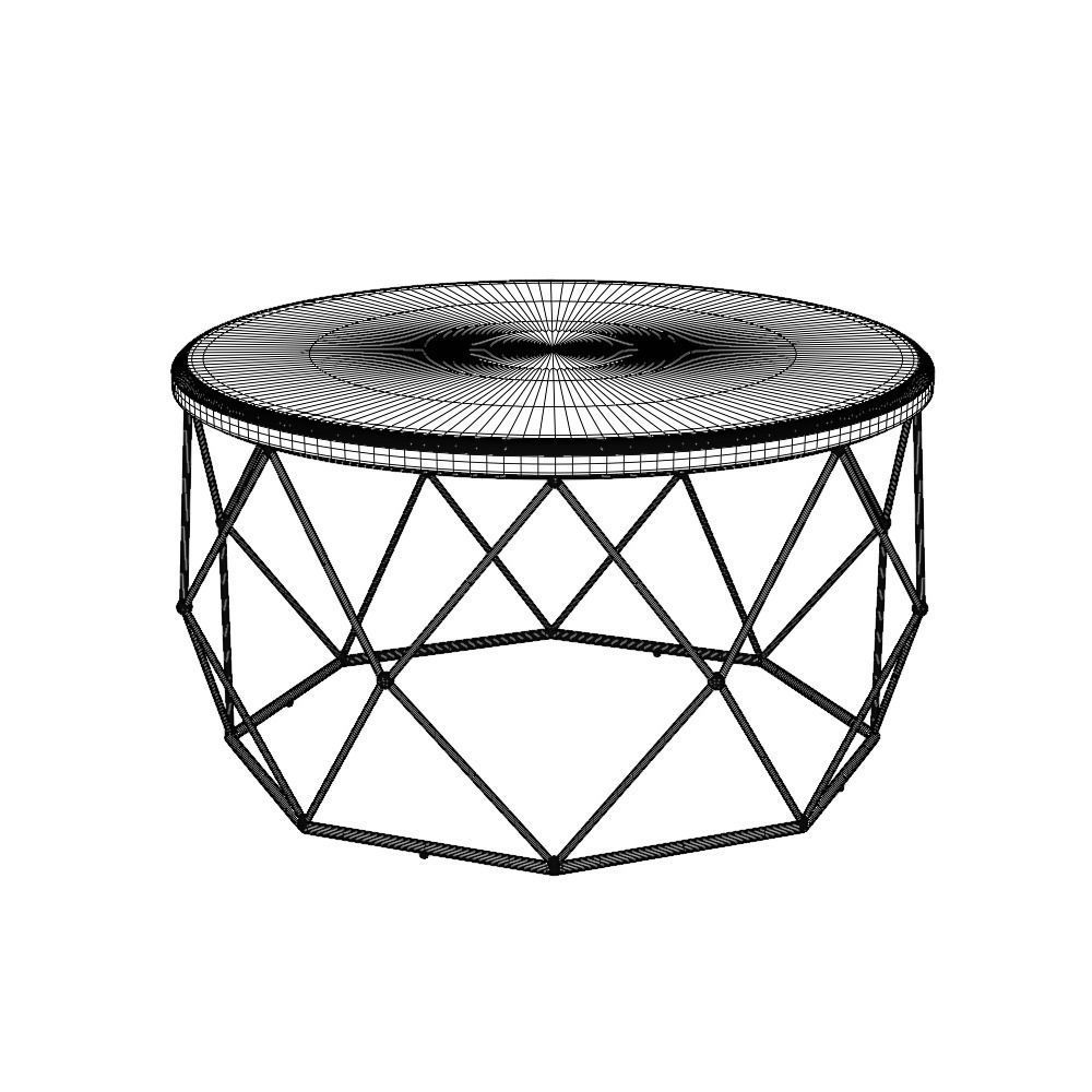 Coffee Table Low-poly 3D model_4