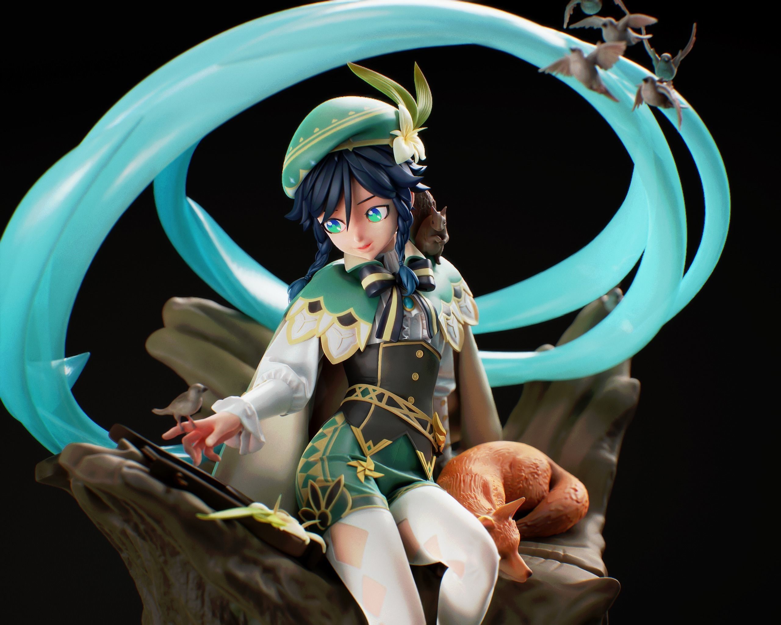 Genshin Impact Venti 3D print model_2