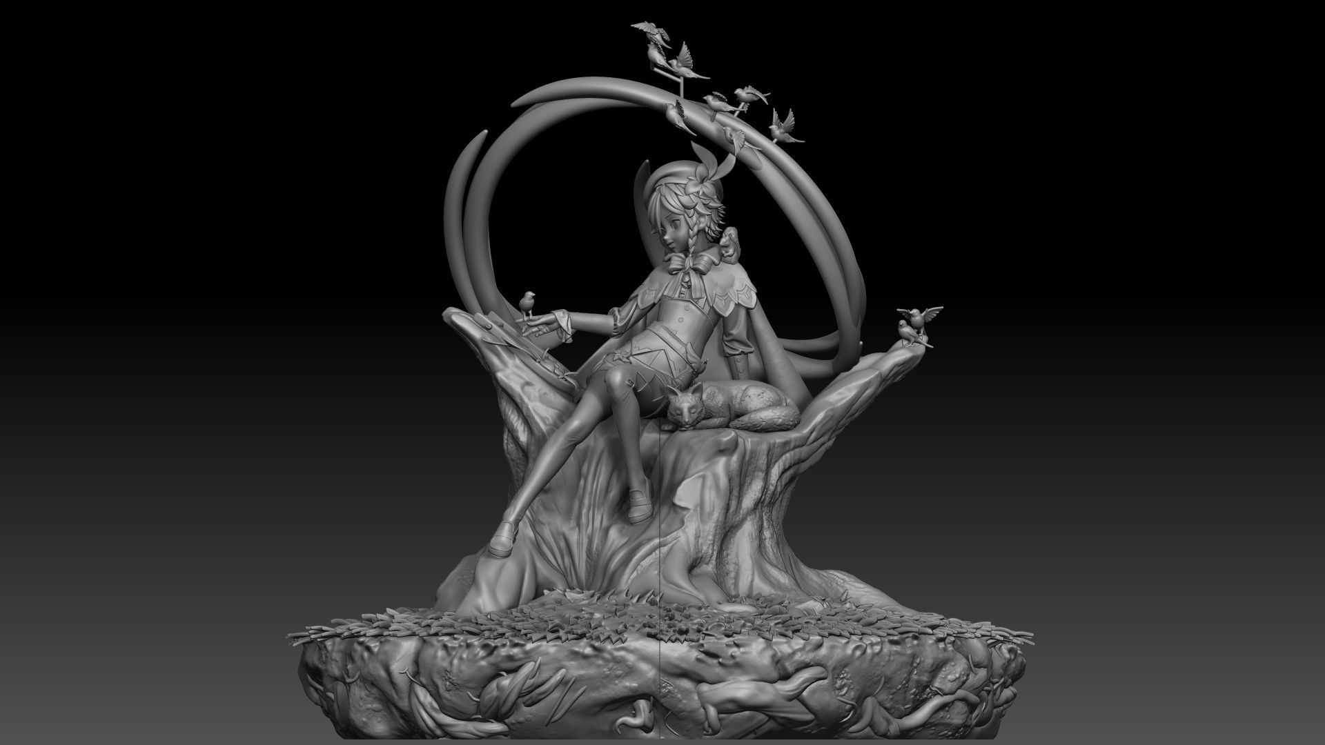 Genshin Impact Venti 3D print model_3