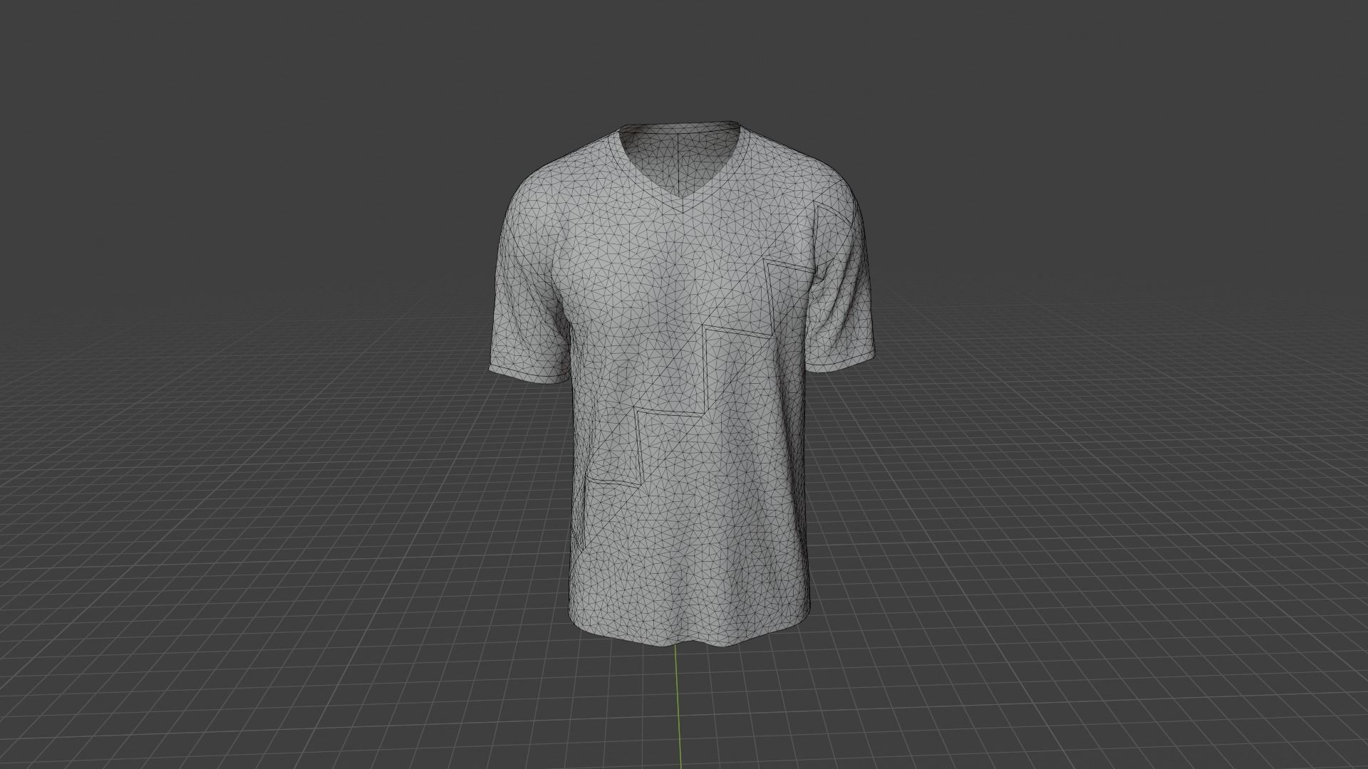 T-shirt mannequin wearing shirt Low-poly 3D model_8